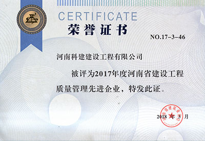 2017年质量治理先进企业